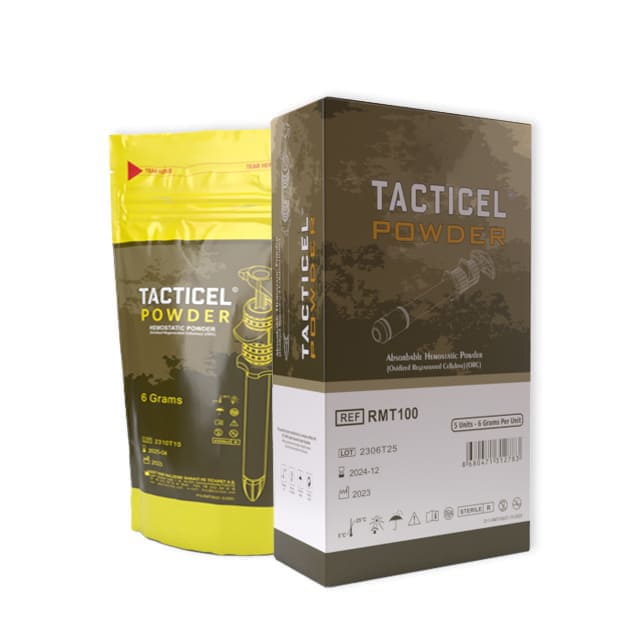 Tacticel Powder - Absorbable Hemostatic Powder - Oxidized Regenerated Cellulose (ORC)