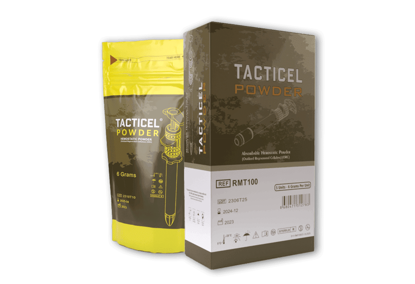 Tacticel Powder - Absorbable Hemostatic Powder - Oxidized Regenerated Cellulose (ORC)